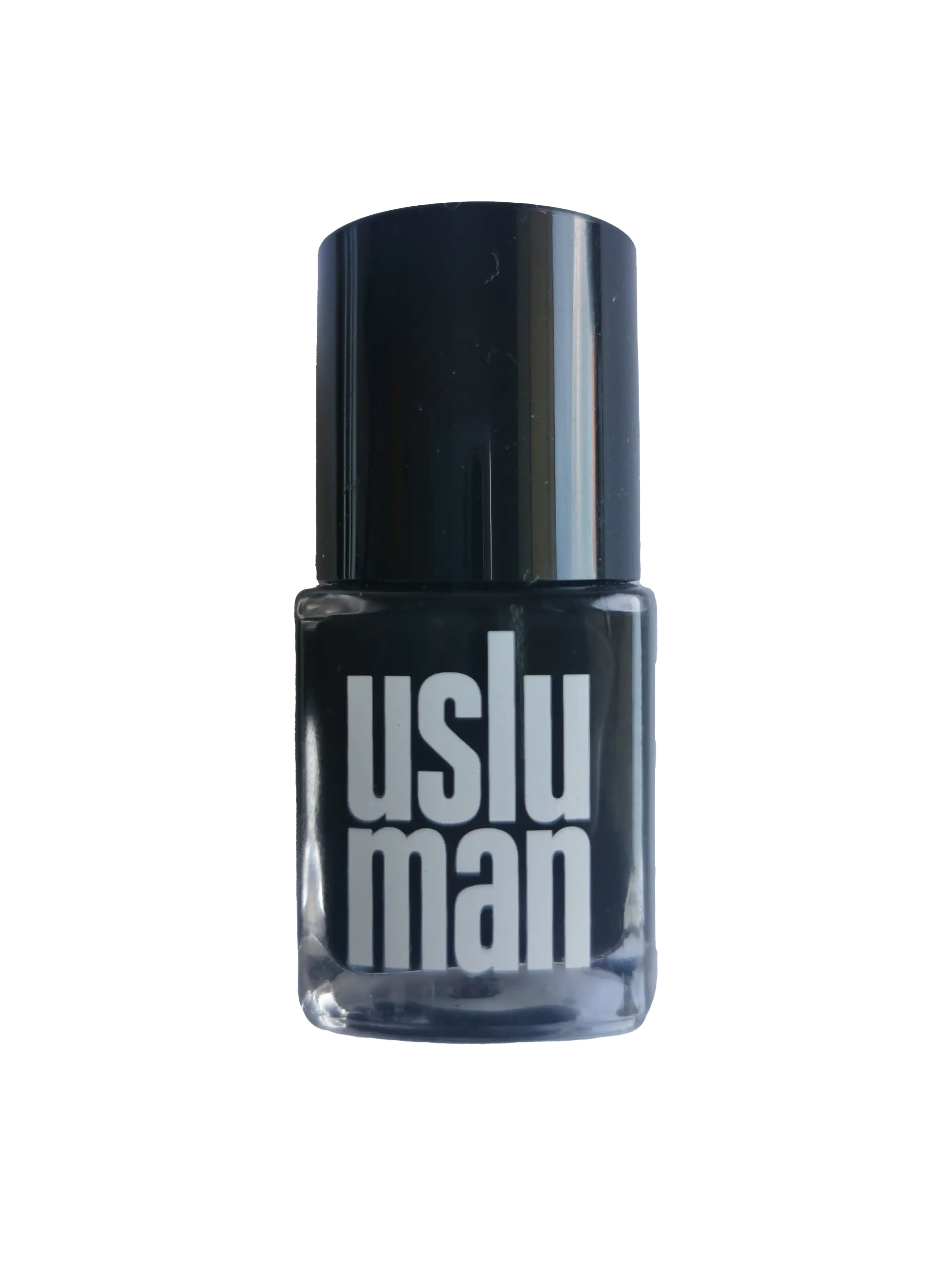 UsluMan Arizona black nail 15ml nail polish bottle from the front